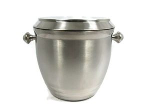 Seau à glace contemporain en alliage d'aluminium, capacité 5L, durable et écoresponsable, pour le refroidissement des vins et des boissons dans les restaurants et hôtels - Product Image 5
