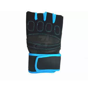 Guantes de levantamiento de pesas con diseño de logotipo personalizado para gimnasio, hombres y mujeres, disponibles en stock, guantes de fitness para entrenamiento. - Product Image 2