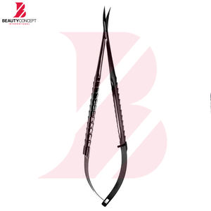 Ciseaux de beauté à ressort, légers, antidérapants, durables, personnalisables, de forme incurvée, de couleur noire, nouvelle tendance, populaires - Product Image 5