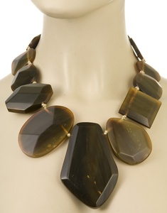 Collar de cuerno de búfalo, collar hecho a mano, collar de bisutería de moda. - Product Image 5