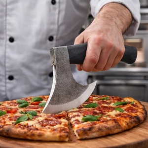 Cuchillo para Pizza Industrial Hecho a Mano de Pasha Enterprises, Cuchilla de Acero con Alto Contenido de Carbono, Mango de Madera de Fresno, Personalizable - Product Image 4