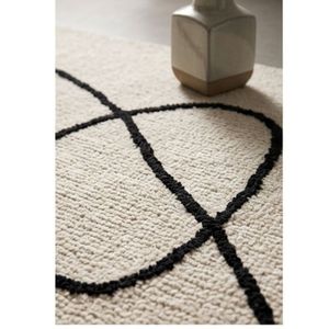 Modern Hand Tufted Abstract Line Art Area <b>Rug</b> Wool Cotton Contemporary Living Room Bedroom Decorative Floor Carpet <b>Rug</b> - Product Image 3