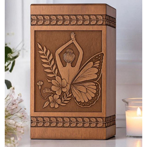 Handcrafted Wooden Cremation Urn: Eagle, Cross, American Flag - Personalized Memorial Memorial Keepsake by AYAANS - Product Image 6