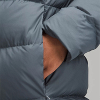 Blouson Bomber d'Hiver Personnalisé pour Homme, Brillant, Style Urbain, à Capuche, Col Montant, Réversible, Grande Taille, Noir, Doudoune d'Extérieur