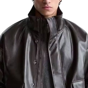 Factory Made Wholesale Price Winter Riding Made With <b>Leather</b> New Arrival <b>Jackets</b> High Quality Breathable <b>Leather</b> <b>Jackets</b> - Product Image 3