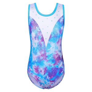 Vente flash - Justaucorps de gymnastique pour enfants avec design personnalisé par sublimation, justaucorps de danse pour filles, unique, attrayant et scintillant, pour compétitions - Product Image 1