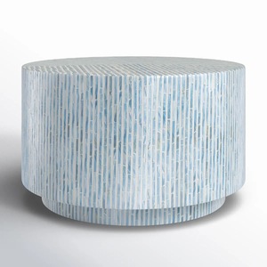 Table en os incrusté de la marque ILAHI, design moderne, détails en agate, rangement, meuble portable pour la maison - Product Image 2