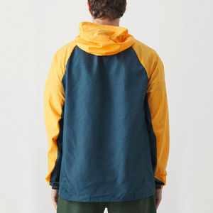 Unisex Color Blocking Stand Collar Hooded <b>Racer</b> <b>Jacket</b> Casual Winter Wear Polyester/Nylon Blend Breathable Pullover Style - Product Image 5