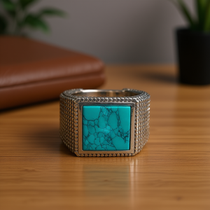 <b>Turquoise</b> Fashion Men's <b>Ring</b> 10.0 Grams - Product Image 3