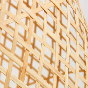 โคมไฟแขวนไม้ไผ่ตกแต่ง ดีไซน์โครงไม้ไผ่เบา พร้อมการกระจายแสงนุ่มนวลสำหรับพื้นที่ภายใน - Product Image 5