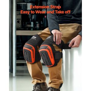 Ginocchiere da Lavoro Rinforzate con 2 Cinghie, Ginocchiere Antiscivolo in Schiuma Gel, Protezioni per Gomiti e Fianchi da Uomo - Product Image 6