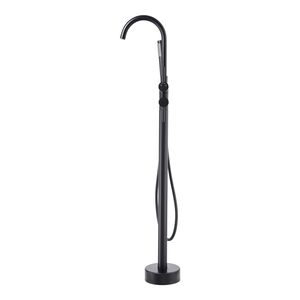 Rubinetto per vasca da bagno a pavimento con beccuccio girevole a 360° e miscelatore doccia, 2 modalità di erogazione dell'acqua, per applicazioni in ville - Product Image 1