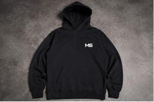 Sweat-shirt à capuche noir MS Makersport pour homme, en coton, décontracté, coupe classique, avec poche avant et logo imprimé, pour l'automne - Product Image 6