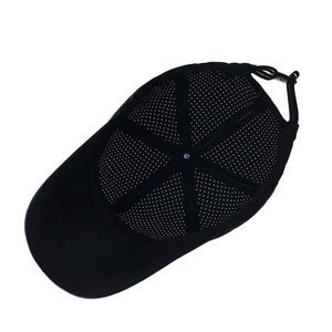 หมวกแก๊ปตาข่ายสีดำทรงสปอร์ต ปีกโค้ง ปักโลโก้ได้ ปรับขนาดได้ ระบายอากาศดี ขายส่งจากสหรัฐอเมริกา สหราชอาณาจักร และสหภาพยุโรป - Product Image 5