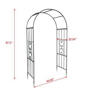 Cancello/Recinzione da Giardino in Ferro Battuto Anti-Roditori con Arco per Arrampicata, 3/6 Piedi, PVC/Legno, per Esterni - Product Image 6