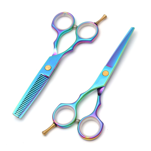 Superior Quality 6-Inch Straight Barber <b>Scissors</b> Set Thinning Stainless Steel Shears with Blunt Blade Tip Hair Cutting - Product Image 5
