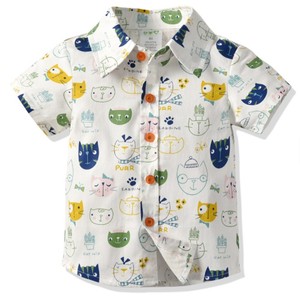 Chemise en popeline à manches courtes pour garçons, coupe classique, col rabattu, couleur unie, style formel - Product Image 6