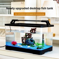 Aquarium de bureau écologique pour tortues, avec filtre intégré et cascade, pour salon et maison