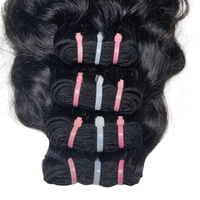 Extensions de cheveux humains vierges indiens Remy, ondulés, non traités, en lots de tissage de temple de Chennai, vente en gros, fournisseur en vrac