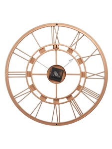 Zam Zam Impex Luxury Analog <b>Wall</b> Mounted <b>Clock</b> Hand-Crafted Single Face Copper Color Iron Roman Figure Art Deco Design Style - Product Image 5