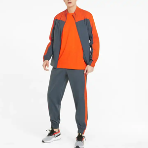 Wind Resistant Lightweight Athletic Two Piece Windbreaker Set Zip Front Jacket with Matching Pants Windbreaker Set - Product Image 2