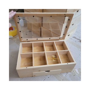 Traditional Wooden <b>Box</b> Handmade Natural <b>Storage</b> Case for Multipurpose Use - Product Image 4