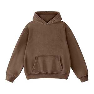 Sweat à capuche unisexe vintage délavé à l'acide, en molleton épais vierge, pour impression personnalisée et broderie, fournisseur OEM ODM - Product Image 1