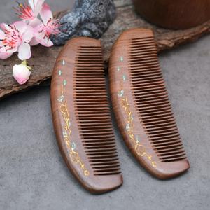 <b>hot</b> Selling hand Painted Wooden Hair <b>Comb</b> Beard Styling <b>Comb</b> Eco Friendly Gift Item for Men Women - Product Image 3