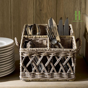 BEST-SELLER Panier de rangement pour ustensiles de cuisine en jonc de mer, fait main, écologique, Maddy Caddy, pour couverts et outils - Product Image 5