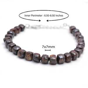 Pulsera Clásica de Bronzita Natural con Plata de Ley 925, Gema Lisa Hecha a Mano, Joyería al por Mayor, Regalo de Moda para Mujer, Alta Calidad - Product Image 2