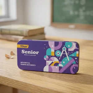 Juego de Instrumentos Matemáticos Completo Vikas Senior Geometry Box, de Alta Demanda, para Dibujo Técnico Escolar, Universitario e Ingeniería, en Oferta - Product Image 2