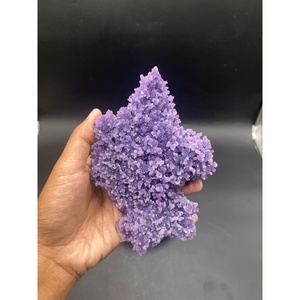 Spécimen de cristal d'agate de raisin botryoïdal pour l'affichage, amas de cristal éblouissant - Product Image 5