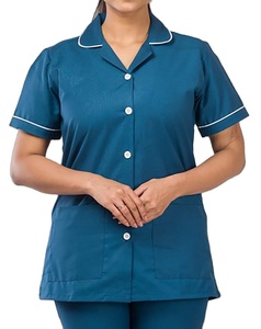 Uniformes d'infirmière pour femmes personnalisées Tissu tissé 100% coton Utilisation hospitalière Service OEM Vente en gros Détection d'aiguille Fusion sans couture 7 jours - Product Image 4