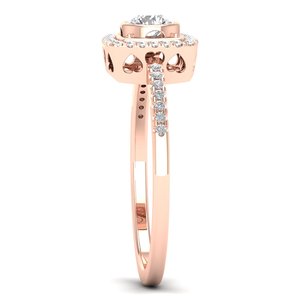 Bagues de fiançailles REYES Hip Hop en or massif 14 carats avec diamants certifiés IGI, dernier design, cadeau de mariage, bijoux fins pour femmes - Product Image 3