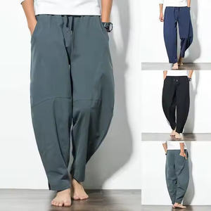 Pantalon ample en coton tricoté anti-rides taille mi-haute style décontracté, avec plusieurs poches décoratives et fermeture éclair – Collection 2026 (Vente en gros) - Product Image 1