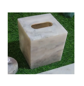 Boîte à mouchoirs en résine époxy blanche, décorations pour fêtes de Noël, artisanat, accessoires pour boîte à mouchoirs - Product Image 1