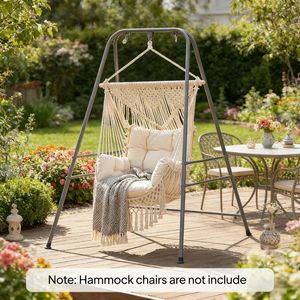 Hamaca Columpio Moderna para Exteriores con Tela de Algodón y Soporte Metálico para Uso en Dormitorio - Product Image 5
