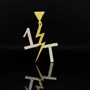 Colgante de Diamantes de Aleación Chapada en Rodio Esmerilado Estilo Hip Hop Personalizado The Ice Legacy con Encanto de Dinastía Real - Product Image 1