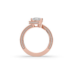 Bague de fiançailles solitaire légère en or massif 14 carats avec diamant ovale brillant de 2,56 carats créé en laboratoire, idéale pour les occasions festives - Product Image 4