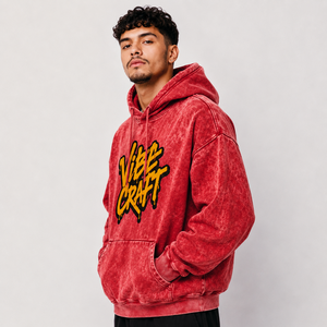 Sweat à capuche pour homme en coton épais, coupe décontractée, effet vintage, broderie personnalisée, streetwear décontracté, vêtements en gros - Product Image 4
