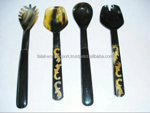 Cuchara de cuerno de búfalo de diseño simple Mini mango Color de cuerno natural Pieza de calidad superior Cuchara de especias de búfalo de Falak World Export - Product Image 4