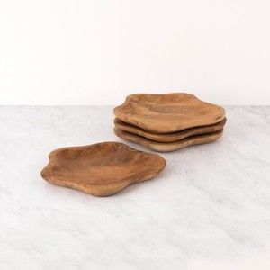 Assiette de service ronde en bois naturel pour la cuisine, la table à manger, le restaurant, le café et la présentation des aliments à la maison - Product Image 6