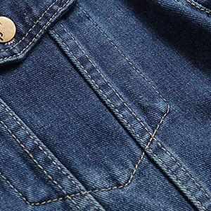 Outfitize International Wholesale <b>Mens</b> <b>Denim</b> <b>Jacket</b> with Side Pockets Functional Design Casual Blue Jean <b>Jackets</b> - Product Image 5