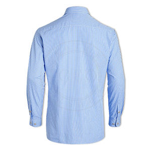 Camisa a cuadros de algodón de primera calidad, corte ajustado para uso diario y camisa a cuadros de manga larga, tela de algodón transpirable, personalizada OEM. - Product Image 6