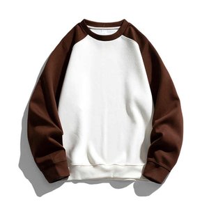 เสื้อสเวตเชิ้ตคอกลมแขนราแกลนสำหรับผู้ชาย สีพื้น ผ้าฝ้าย สวมใส่สบาย สไตล์ลำลอง สำหรับฤดูใบไม้ร่วง ทรงปกติ ผ้าถักเฟรนช์เทอร์รี่ - Product Image 4