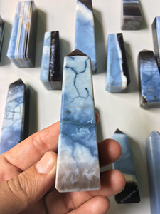 Tour de cristal d'opale bleue d'Owyhee naturelle, poli à la main, point de cristal de guérison - Product Image 6
