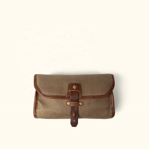 Customized Cosmetic Bags Wholesale Men Canvas Dopp <b>Kit</b> <b>Shaving</b> Portable Makeup Bag Toiletry Storage Bag - Product Image 1