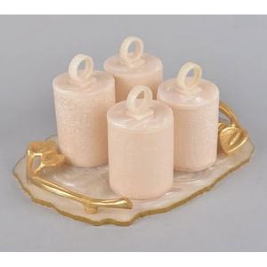 Plateau et bocaux de rangement vintage en résine, plateau de service ovale en résine, articles de table pour la maison, l'hôtel, le restaurant, cadeaux de Noël, plateau de rangement - Product Image 1