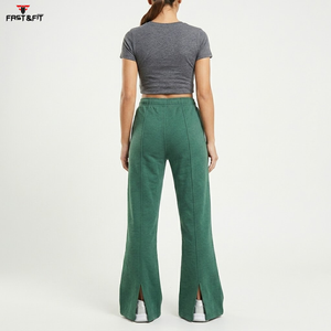 2026 New Design Heavyweight High Quality Custom Made Winter Unisex Solid Women Flared Sweat Pant For Sale - Product Image 2