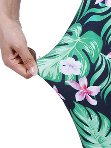 กางเกงโยคะเอวสูงไร้ตะเข็บขายาว สีกรมท่า ผ้ายืดสี่ทิศทาง ระบายอากาศได้ดี มีกระเป๋า  ยกกระชับสะโพก - Product Image 6